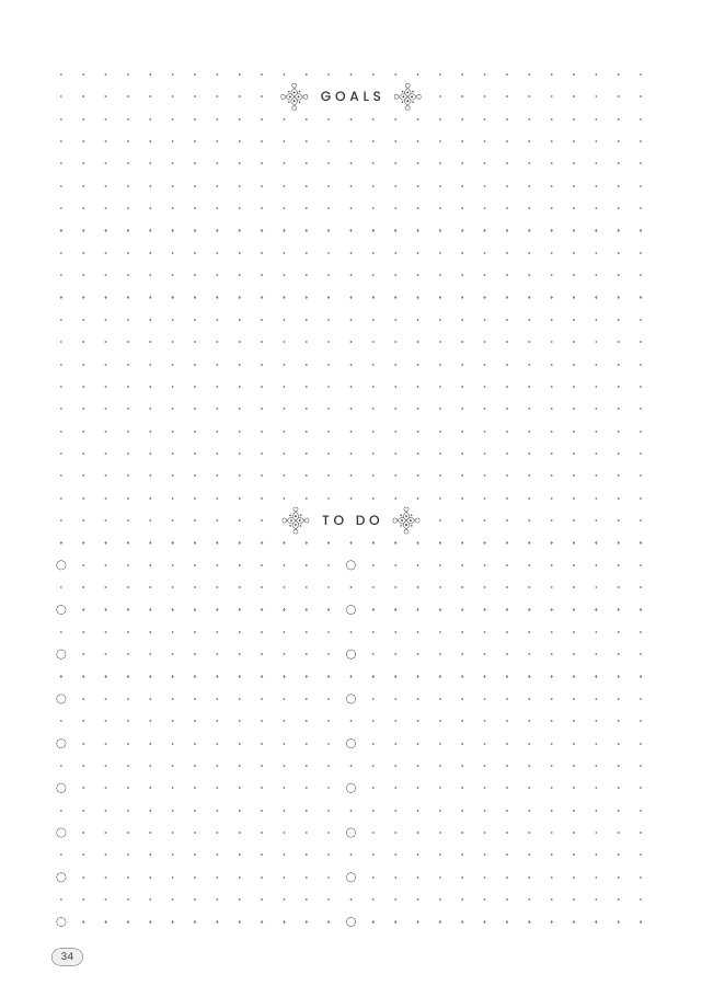 Goals and to-do page